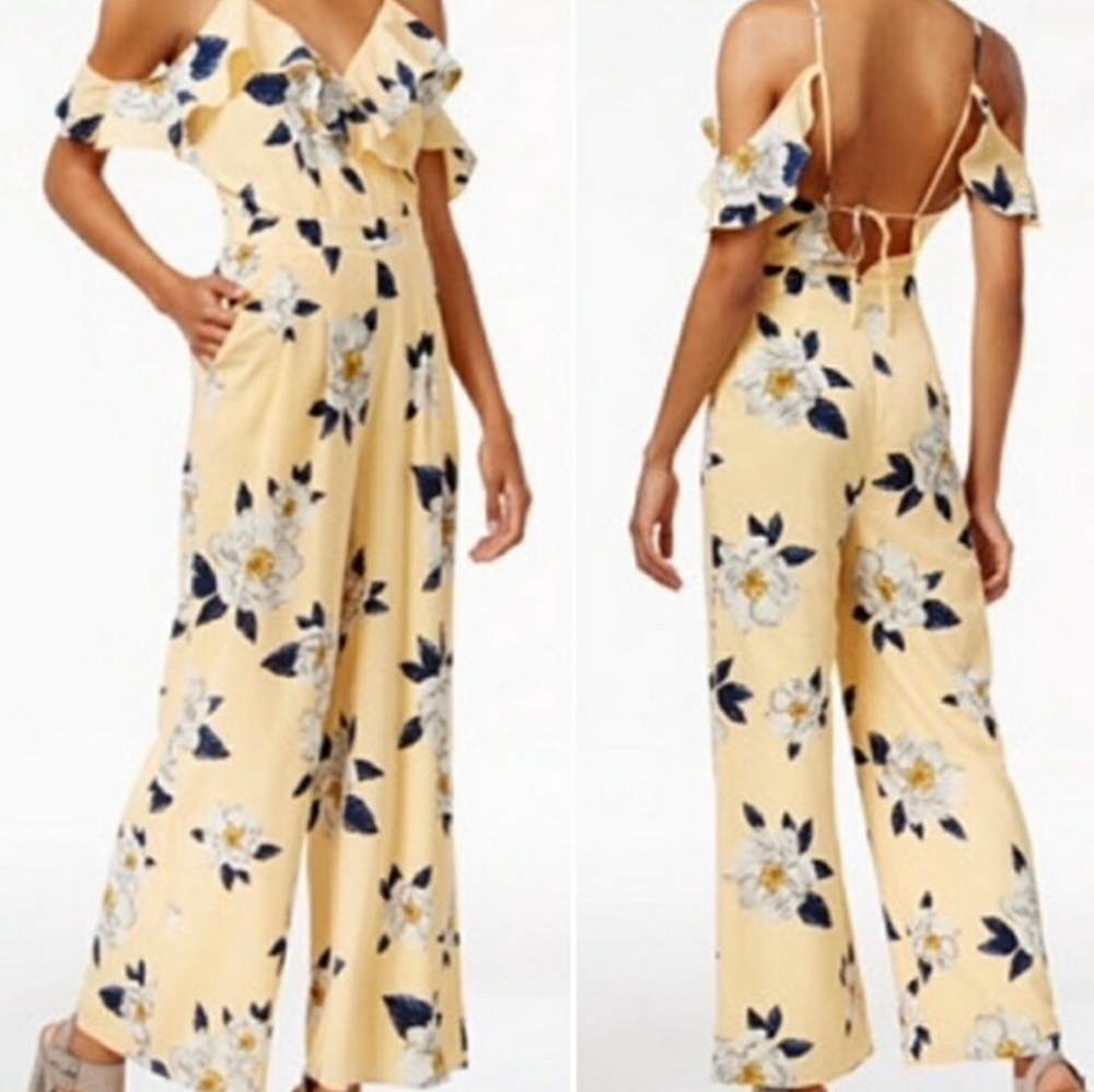 Floral yellow jumpsuit